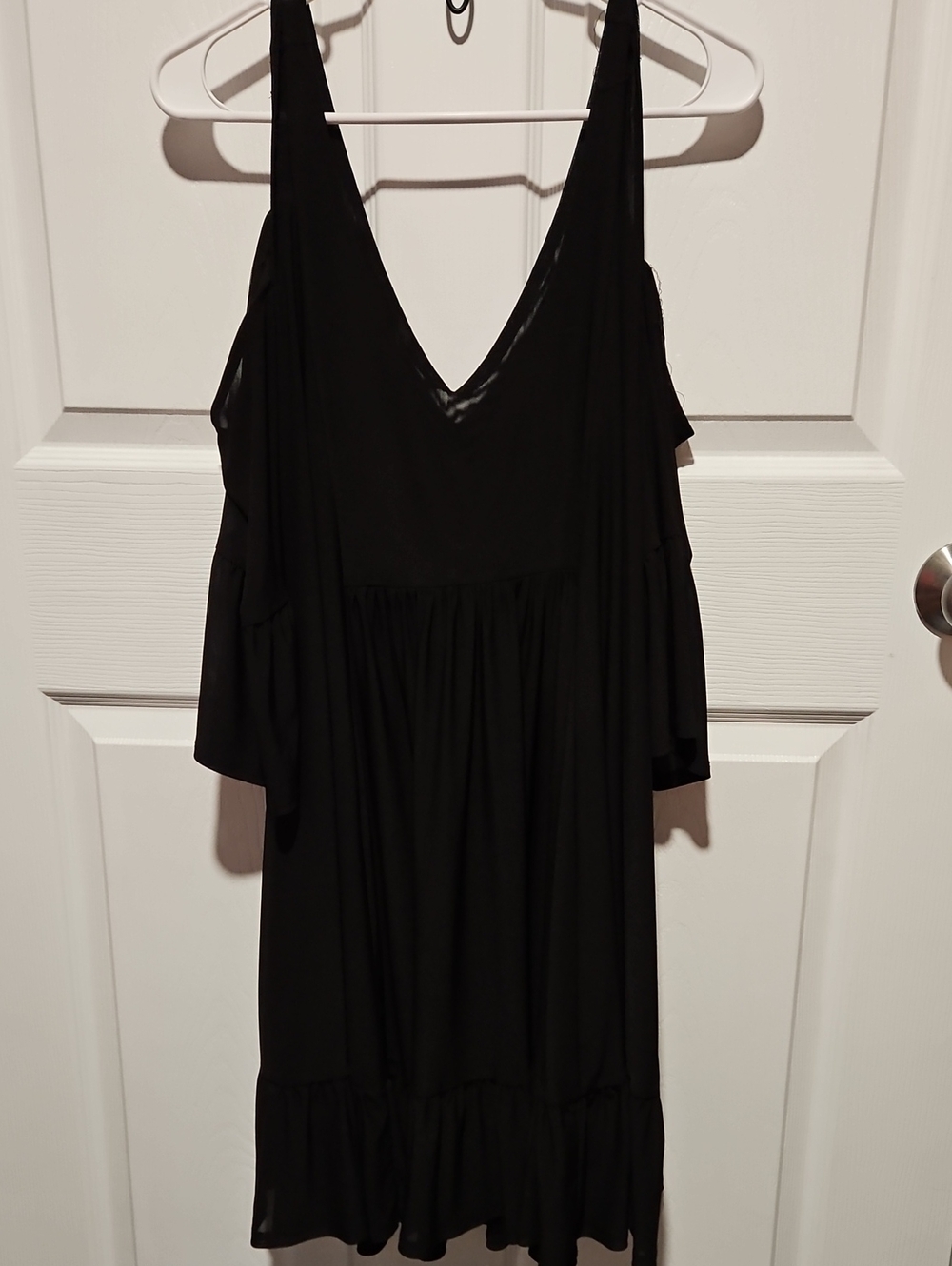 torrid Black Cold-Shoulder V-Neck  Coverup
